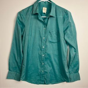 J. Crew The Boy Shirt Long Sleeve Button Down Size 00